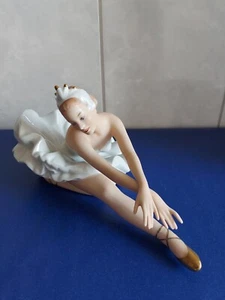 Statua in porcellana-~Wallendorf-~Ballerina-~Disegno: K. Steiner-~Cigno morente-25 cm! - Foto 1 di 18