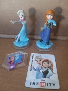 Disney Infinity Frozen Elsa, Anna, Karte + Power Disc Figuren Lot - Bild 1 von 3