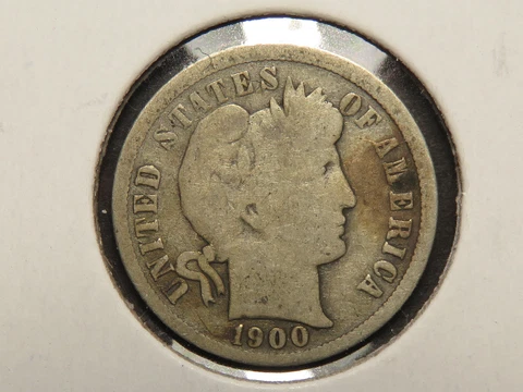 1900-O Barber Dime, G/VG Cover