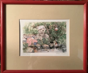 Wendy Tosoff “Gone Fishin’” Signed Lithograph Framed And Matted & Under Glass - Picture 1 of 5