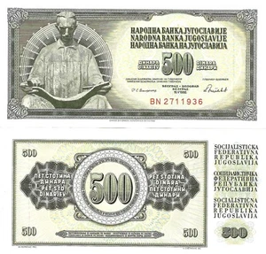 Yugoslavia 500 dinars 1986 P-91c UNC - Picture 1 of 1