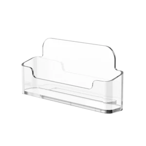 Pocket Business Card Holder Clear Acrylic Display Stand Counter Holds 3.5" x 2" - Picture 1 of 8