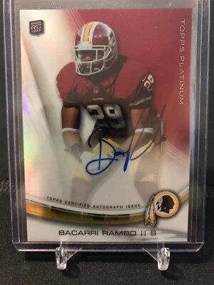 2013 Topps Platinum RC Bacarri Rambo Auto! Redskins Rookie Georgia Rare - Image 1 of 2