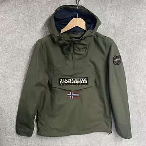 Napapijri Rainforest Jacke Herren Small Khaki Grün Anorak Kapuze Regenmantel - Bild 1 von 24