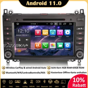8-Kern DAB+ Android 11 Autoradio GPS Mercedes A/B Klasse W169 W245 Viano Crafter - Bild 1 von 12