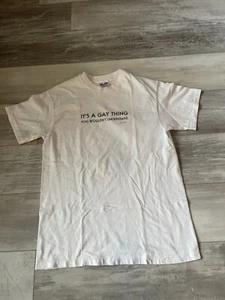 Vintage Its A Gay Thing You Wouldn’t Understand 1 In 10 Men's 90s Shirt Medium - Picture 1 of 8