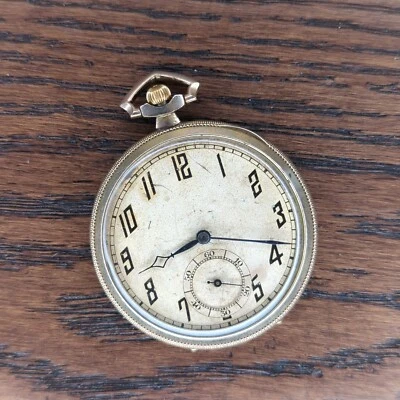 Stunning Cyma Tavannes 948 Ultra Thin Art Deco Gold Plated Pocket Watch (I186) - Image 1 of 4