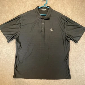 Tiger Woods Platinum Polo Shirt Men's 2XL Dark Gray Heather S/S Snaps Logo - Picture 1 of 12