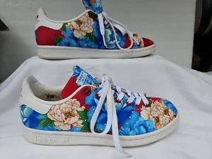 Adidas Womens Stan Smith Hawaiian Floral Shoes Sneakers size 8 ART BB5158 rare - Picture 1 of 13