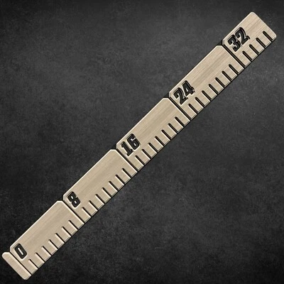 reFLEX | 36" Fish Ruler for Boats | Alaia Tan over Aphotic Black - Routered -HOR - Image 1 of 4