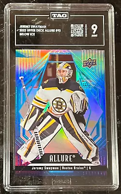 Jeremy Swayman Below Ice TAG 9 (922) 2022-23 Upper Deck Allure #93 - Image 1 of 2
