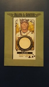 2021 Topps Allen Ginter Mini Framed Relic Bat MFR-OA Ozzie Albies Atlanta Braves