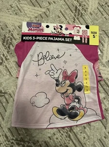 Disney Kids 3 Pieces Pajama Set Minnie Bjk - Picture 1 of 6
