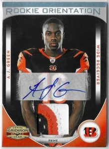 2011 Panini Gridiron Gear A.J. Green Rookie Patch Autograph Card /15 - Picture 1 of 2