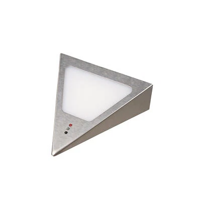 LED Unterbauleuchten Dreieck mit Sensor - Dimmer Einbauspot Edelstahl gebürstet - Bild 1 von 4
