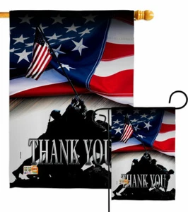 Thank You Garden Flag Service Armed Forces Decorative Gift Yard House Banner - Picture 1 of 17