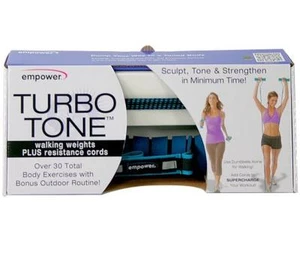 NEW   Empower Fitness Exercise Turbo Tone Walking Weights PLUS Resistance Cords - Picture 1 of 5