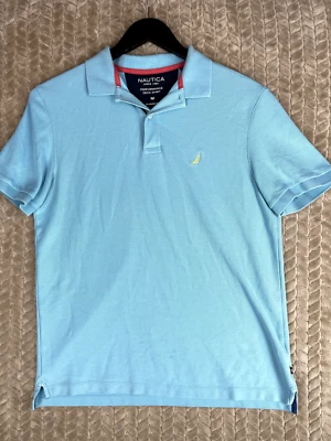 Camiseta deportiva mediana Nautica para hombre Top azul polo rendimiento cubierta calce clásico Foto 1 de 4