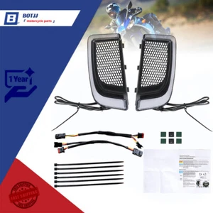 LED Fairing Lower Grills Turn Signal Lights For Touring Street Road Glide 14-21 - Picture 1 of 12