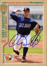 2010 Brevard County Manatees CODY SCARPETTA Signed Card autograph AUTO BREWERS
