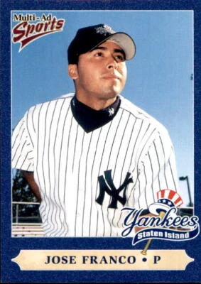 1999 Staten Island Yankees Multi-Ad #9 Jose Franco Chiriqui Panama Baseball Card - Image 1 of 2