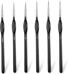 Fine Paint Brush Set ShanBye 6pcs Acrylic Watercolour Fine Detailed Brush 6653 N - Picture 1 of 8