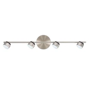 Eglo Track Lighting Kit 30.71" Adjustable Lamp Head Dimmable in Satin Nickel - Picture 1 of 6