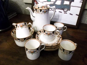 DELPHINE PORZELLAN TEIL KAFFEESERVICE 1930/40er JAHRE - Bild 1 von 7