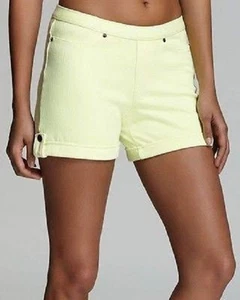 HUE Small Neon Yellow Chinos Shorts New With Tags MSRP$30.00 (Location 527A-41) - Picture 1 of 1