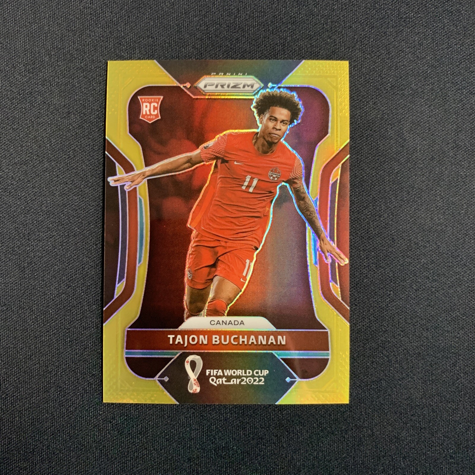 Tajon Buchanan 2022 Panini Prizm World Cup 54 GOLD SSP Rookie RC #10/10