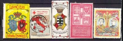 FRANCE. TIMBRE. VIGNETTE. CINDERELLA. DELANDRE. MILITAIRE. LOT DE 5 - Photo 1/2