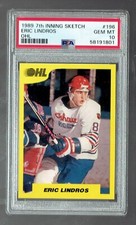 1989-90  OHL  7th Inning Sketch  Eric Lindros  #196    PSA 10  POP 5