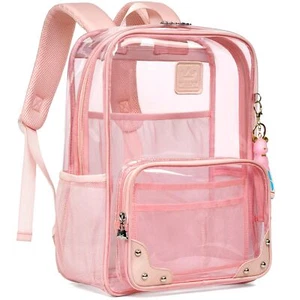 Clear Backpack Heavy Duty Transparent Laptop Backpacks 15.6 Inch See Through ... - Picture 1 of 6