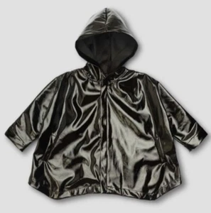 New Afton Street Girl’s Windbreaker Shiny Black Jacket 5T - Picture 1 of 1