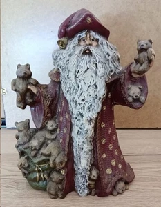 GS-G-2631-  Santa mit Teddies - aufwändig bemalt - Keramik - Handarbeit - 25 cm - Bild 1 von 3