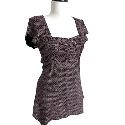 Top Babydoll Asimétrico Brillante Y2K Vintage S Rosa Negro Hada Grunge Capricho Foto 1 de 4