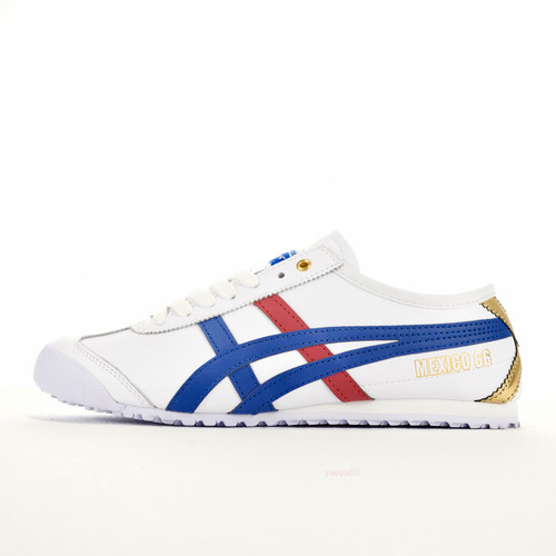 ASICS 999NUOVO Bianco Blu Oro Trend Osamuka Tigre Pelle Uomo e Donna [Classico Retrò]