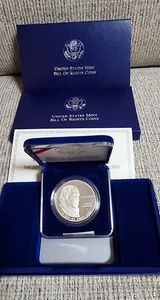1993-S MADISON BILL OF RIGHTS SILVER COMMEMORATIVE DOLLAR, CAMEO LOOKING PROOF  - Picture 1 of 3