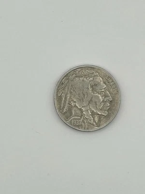 1937-E Indian head-Baffalo Nickel  - Image 1 of 4