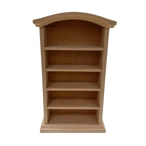Dolls House Barewood Bookshelves (BA004) - 1:12 Scale Miniatures | Minimum World - Picture 1 of 2