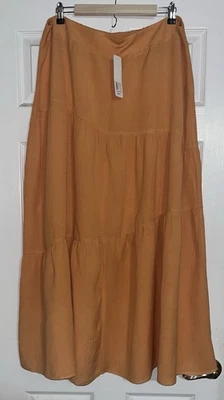 Soft Surroundings Madison Gauze Flowy Skirt XL Apricot New With Tag - Image 1 of 4