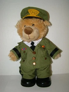 Build a Bear Workshop Plüsch Braunbär im Militär Outfit BABW Stofftier - Bild 1 von 6