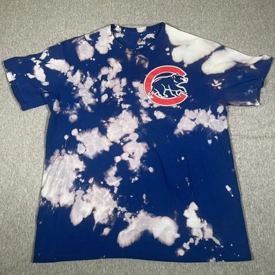 Chicago Cubs Kris Bryant The Dye Jersey Shirt Majestic Size Medium Blue/White - Image 1 of 4