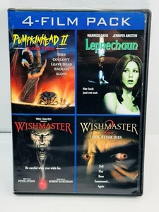 Horror 4-Film Pack (DVD Set) Pumpkinhead 2 Leprechaun Wishmaster 1 & 2 Halloween - Picture 1 of 3