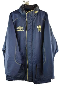 UMBRO Chelsea FC Blue 90S Training Football Jacket size XL Mens Full Zip Casual - Picture 1 of 10