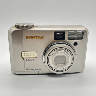 PENTAX OPTIO 330GS Digital Camera AA Battery Powered Operation Confirmed - Image 1 of 4