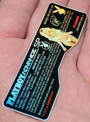 1 GAME BOY AGS-101 PLAYBOY ADVANCE GBA SP🐇PAMELA ANDERSON HOLO LABEL *VERSION 2 - Image 1 of 4