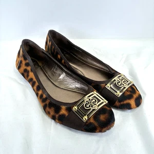 Isola Leopard Hair Feeling Leather Flats Women’s Size 8.5 ( fits like 7.5) - Picture 1 of 14