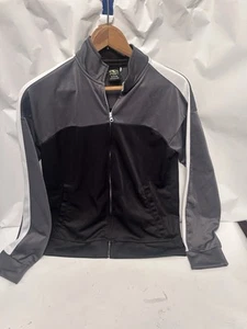 Athletic Black Gray White Jacket Kids XL 14/16 - Picture 1 of 3