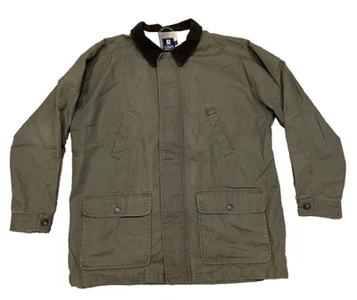 Chaps Ralph Lauren Men Canvas Hunting Chore Jacket Plaid Lined XL Green - Image 1 of 4